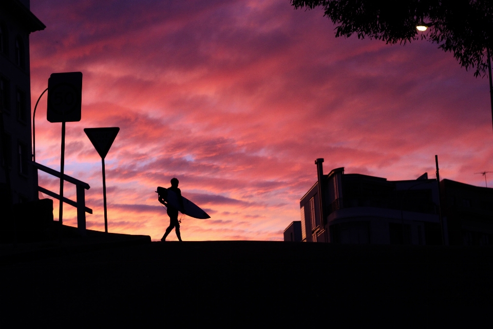 Man silhouette person cloud