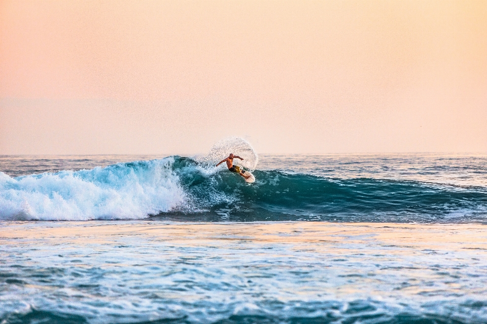 Wind wave surfing ocean