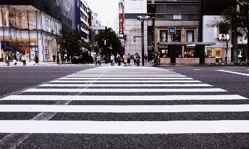 Road pedestrian crossing lane zebra Photo