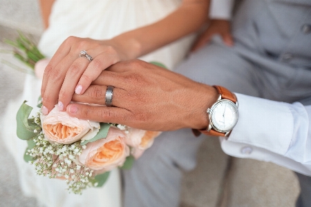 Bride couple groom hands Photo