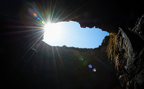 Sun radius rock cave Photo