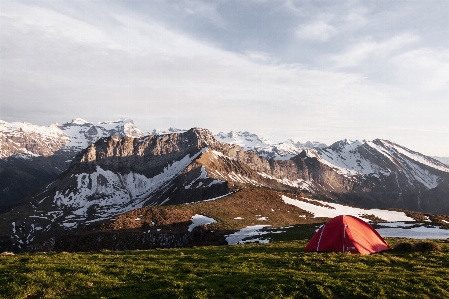 Mountainous landforms mountain range landform Photo