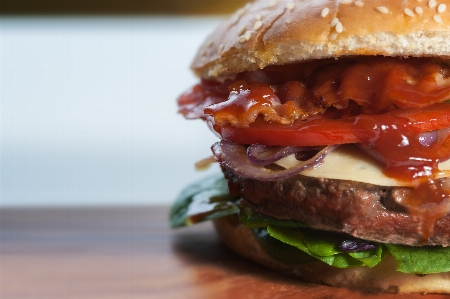 Food hamburger dish veggie burger Photo