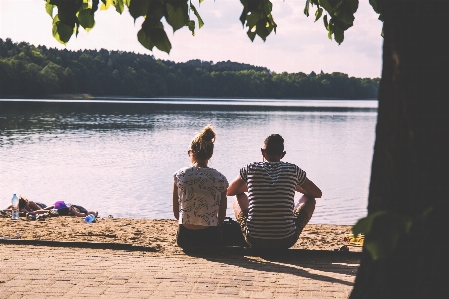 Couple lake nature people Photo