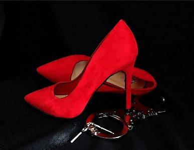 Graphic high heels sexy handcuffs Photo