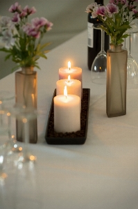 Candles dinner table dining Photo