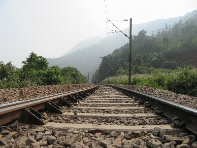 Railroad railway tracks train Photo