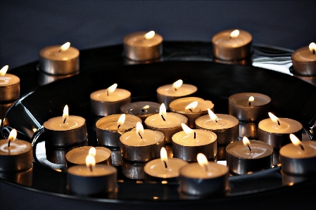 Tea lights mood candlelight candle Photo