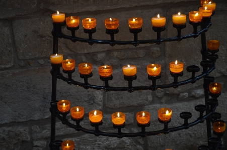 Photo Bougies chauffe-plat
 prière église