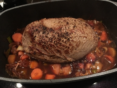 Gericht essen fleisch braten Foto