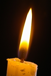 Candle yellow flame light Photo