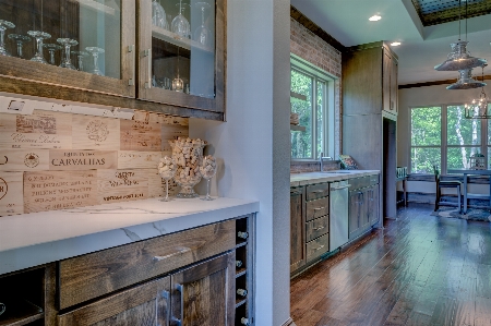 Kitchen interior luxury home Photo