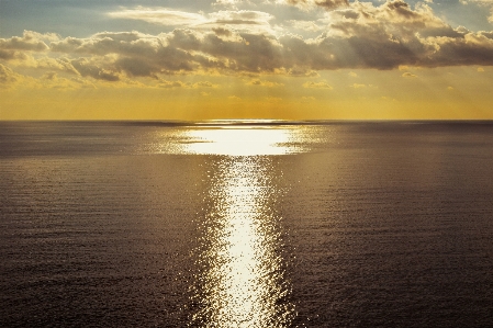 Sky horizon reflection sea Photo