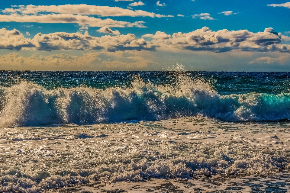 Sky shore wave sea