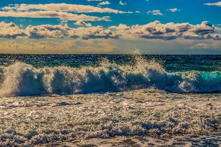 Sky shore wave sea Photo