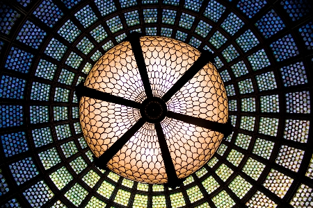 Stained glass window dome Photo