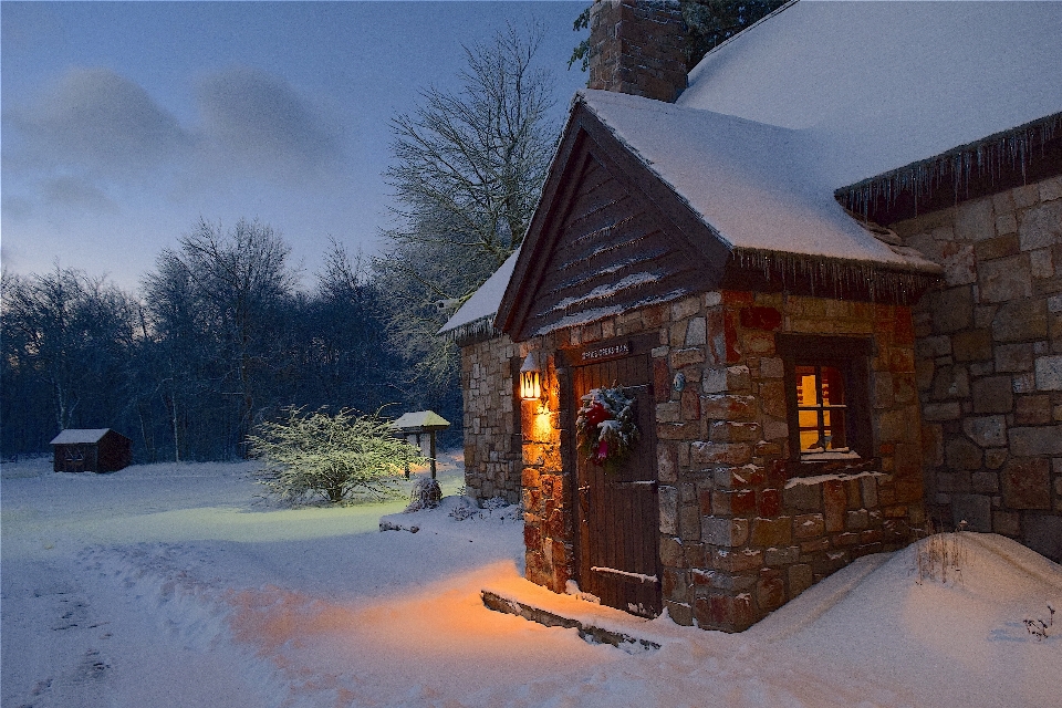 Winter park stone building doorway