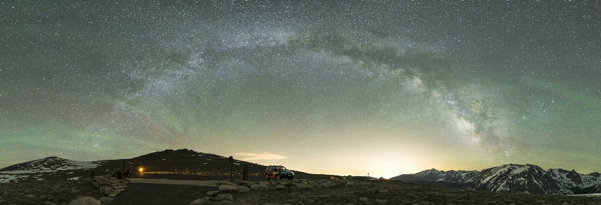 Night sky milky way stars cosmos Photo