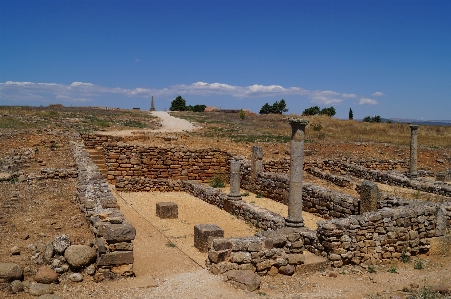 Ruins archaeological site ancient history wall Photo