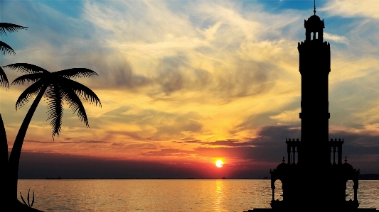 Sea ocean horizon silhouette Photo