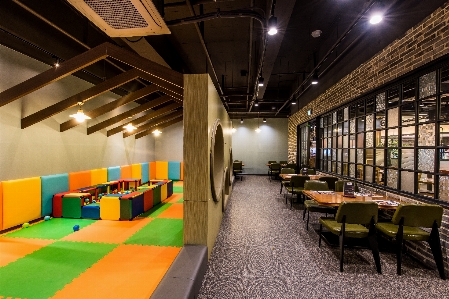 Photo Architecture restaurant design d'intérieur
 coussin