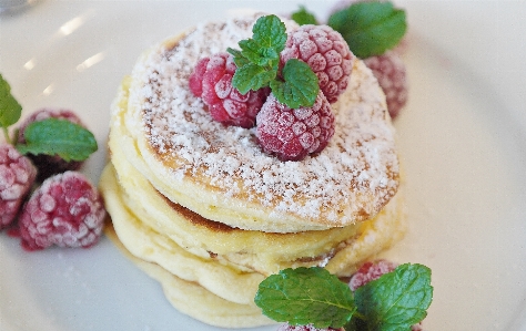 Raspberry sweet dish meal Photo