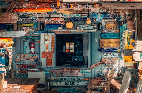 Bahamas shack signs old Photo