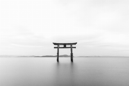 テーブル 風景 海 水 写真