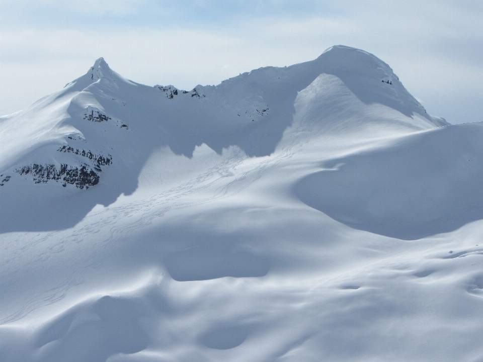 山 雪 冬天 云