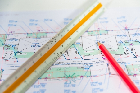 書き込み 鉛筆 建築家 ライン 写真