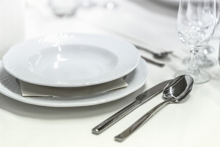 Table fork cutlery white Photo