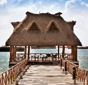 Foto Laut langit kayu rumah