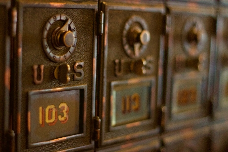 Antique old metal mail box Photo