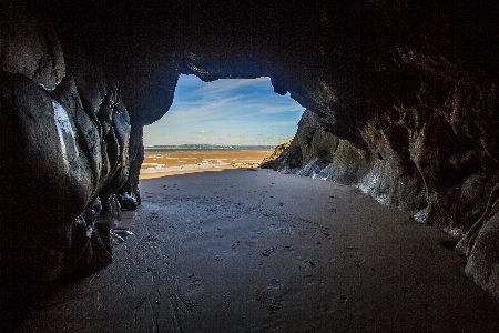 Beach sea water rock Photo