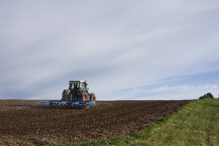 Gras wolke himmel traktor Foto