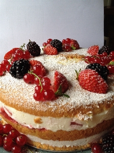 Raspberry berry sweet dish Photo