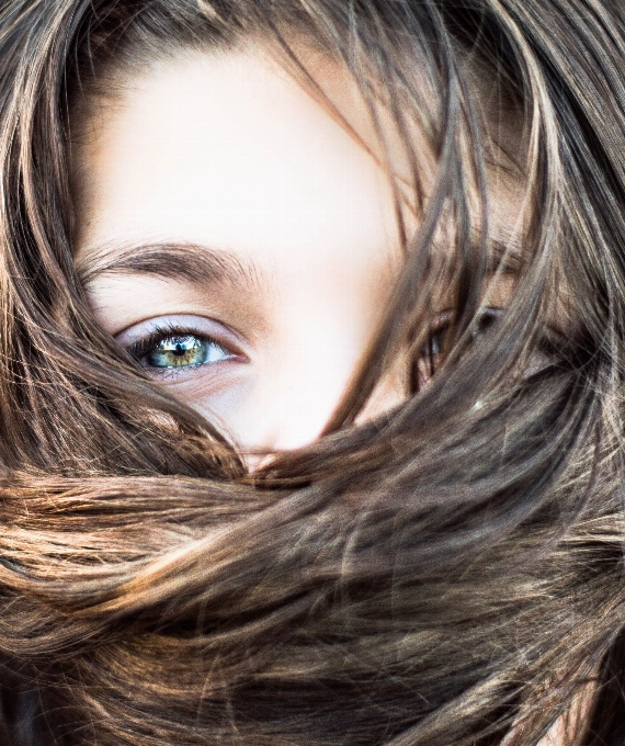 Girl woman hair portrait