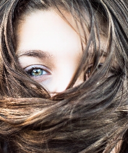 Girl woman hair portrait Photo