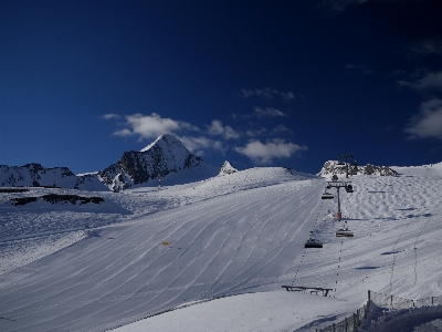 山 雪 冬天 天空 照片