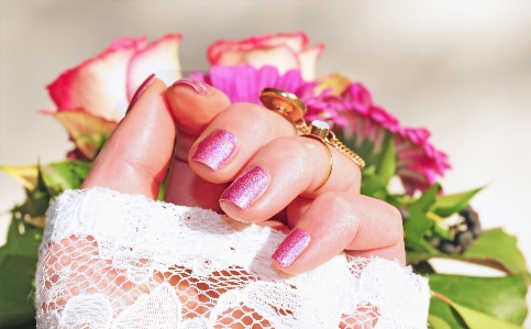 Hand plant flower petal Photo