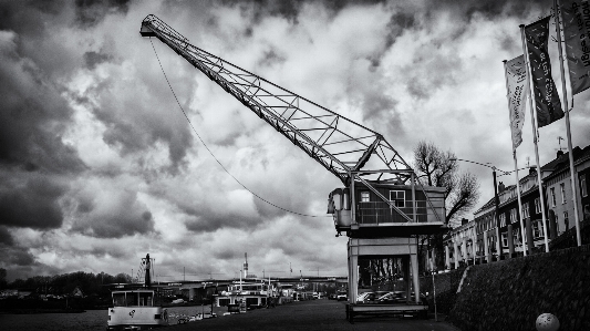 Cloud black and white street Photo