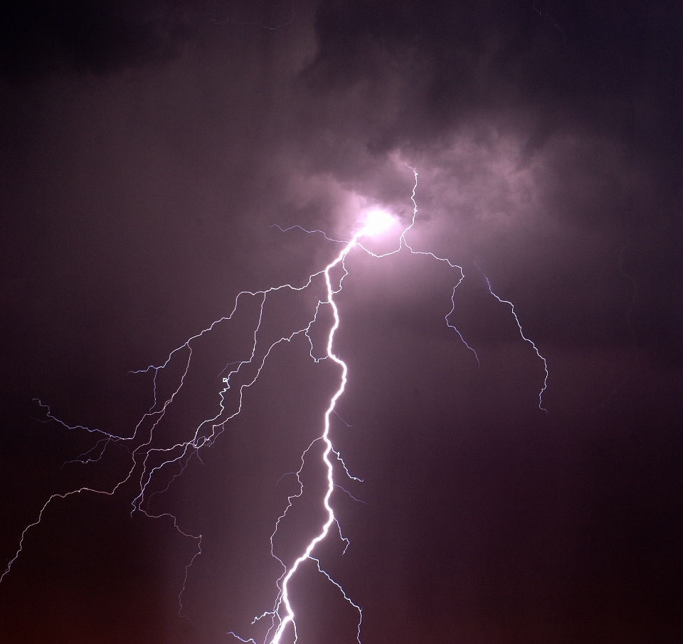 Luz céu noite raio