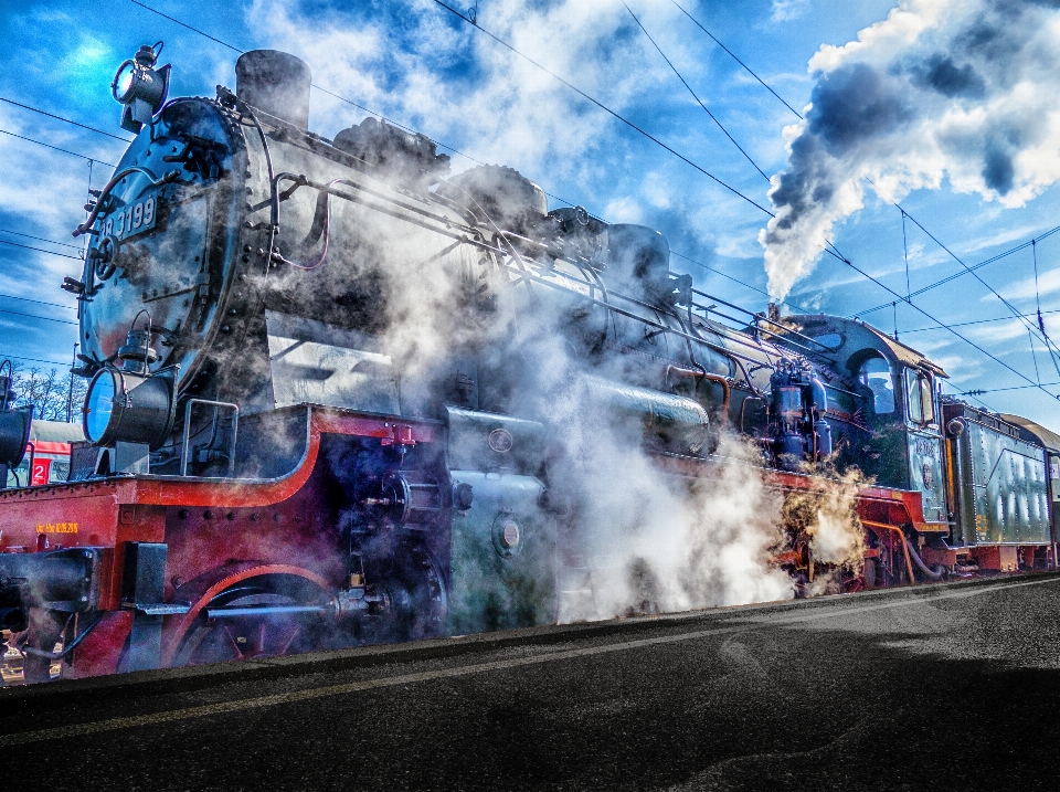 Estrada de ferro steam velho trem