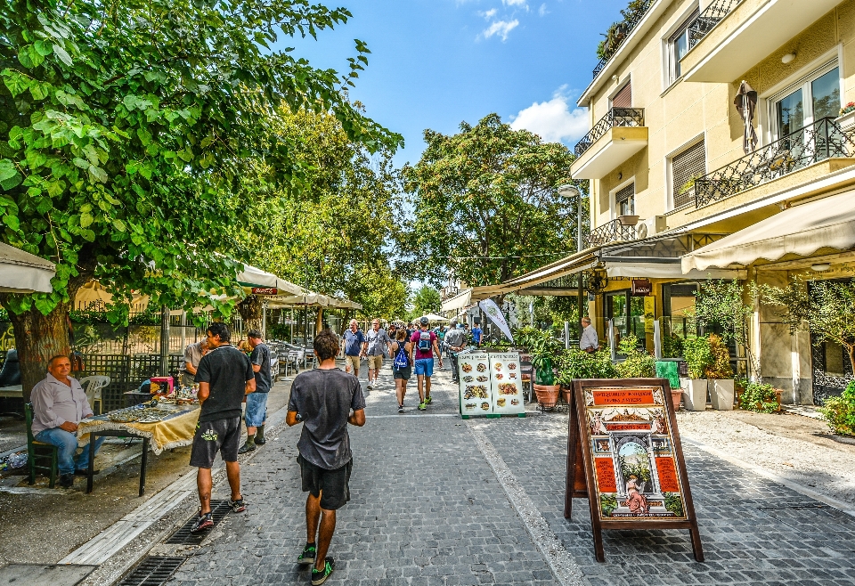 Piéton café route rue