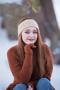 Hand person snow winter Photo