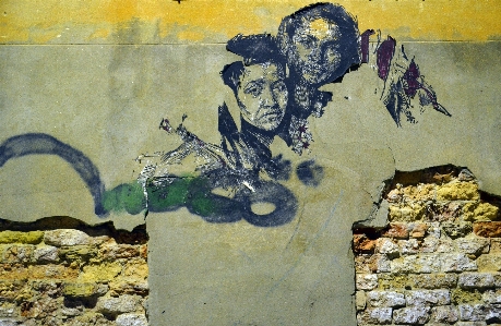 Wall venice graffiti painting Photo