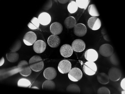 Light bokeh glowing black and white Photo