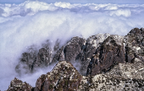 Foto Lanskap alam rock gurun
