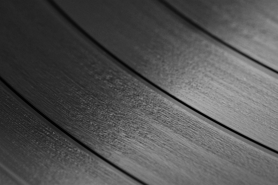 Enregistrer vinyle aile noir et blanc
