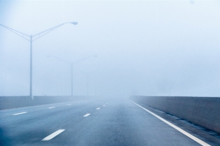 Horizon fog road mist Photo